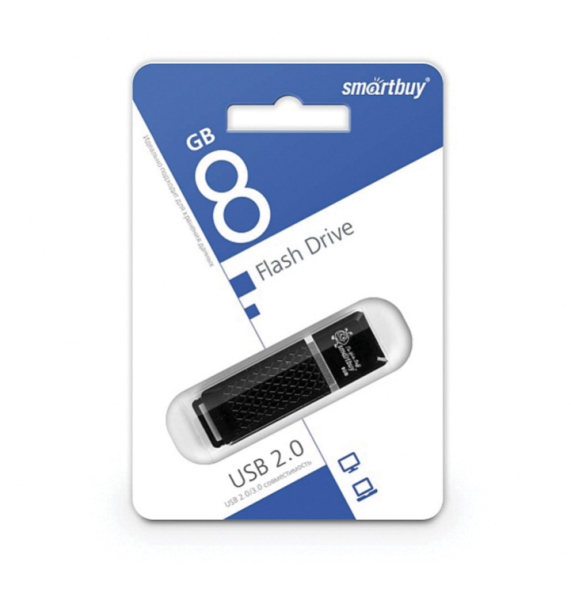 Флеш-диск 8 GB, SMARTBUY Quartz, USB 2.0